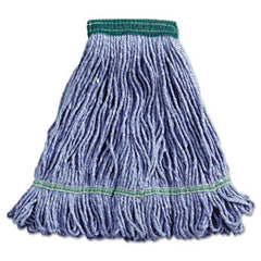 Boardwalk® Super Loop Wet Mop Head, Cotton/Synthetic Fiber, 5" Headband, Medium Size, Blue