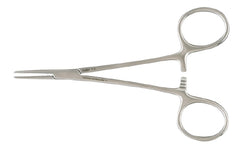 Miltex Hemostatic Forceps Miltex® Halsted-Mosquito 5 Inch Length OR Grade German Stainless Steel NonSterile Ratchet Lock Finger Ring Handle Straight Serrated Tips - M-157494-2268 - Each