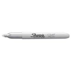 Sharpie® Metallic Fine Point Permanent Markers, Bullet Tip, Silver, Dozen