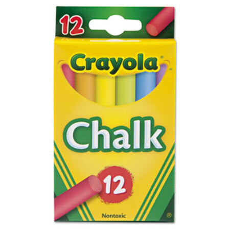 Crayola® Chalk, 6 Assorted Colors, 12 Sticks/Box