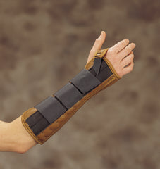 DeRoyal Wrist / Forearm Brace DeRoyal® Suede Leatherette Right Hand Brown Medium