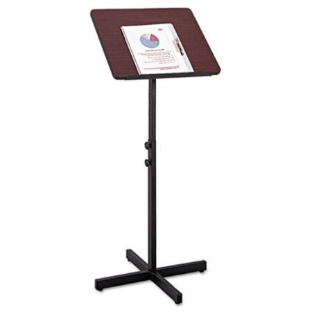 Safco® Adjustable Speaker Stand, 21w x 21d x 29.5h to 46h, Mahogany/Black