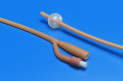 Cardinal Foley Catheter Kenguard™ 2-Way Standard Tip 30 cc Balloon 24 Fr. Silicone Oil Coated Latex