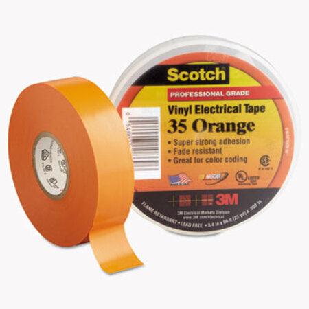 3M™ Scotch 35 Vinyl Electrical Color Coding Tape, 3" Core, 0.75" x 66 ft, Orange