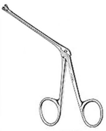 Biopsy Forceps Miltex® Hartmann-Herzfeld 3 Inch Length OR Grade German Stainless Steel NonSterile NonLocking Finger Ring Handle Straight Round Cup Tip