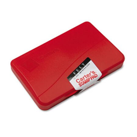 s® Pre-Inked Felt Stamp Pad, 4.25 x 2.75, Red