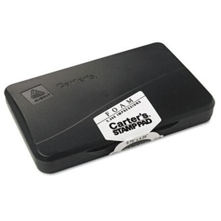 s® Pre-Inked Foam Stamp Pad, 4.25 x 2.75, Black