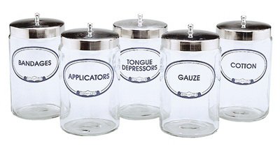 Graham-Field Sundry Jar Grafco® Glass Transparent Glass Jars, Polished Aluminum Cover 4.25 X 7 Inch - M-161524-3902 - Each