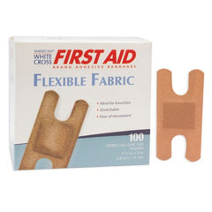 Dukal Adhesive Strip American® White Cross 1-1/2 X 3 Inch Fabric Knuckle Tan Sterile