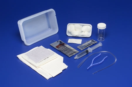 Cardinal Intermittent Catheter Tray Dover™ Open System / Urethral 14 Fr. Without Balloon Red Rubber