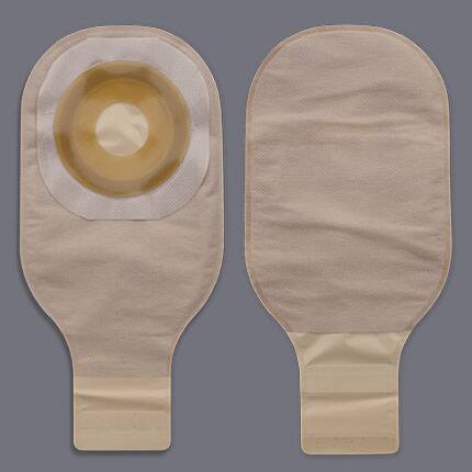 Hollister Colostomy Pouch Premier™ Flextend™ One-Piece System 12 Inch Length 1 Inch Stoma Drainable Flat, Pre-Cut