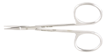 Miltex Iris Scissors Vantage® 4-1/8 Inch Length Office Grade Stainless Steel Finger Ring Handle Straight Blade Sharp Tip / Sharp Tip - M-163006-1622 - Each