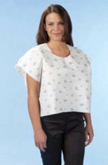 Graham Medical Products Exam Cape Wildflower Print One Size Fits Most Front / Back Opening Without Closure Female