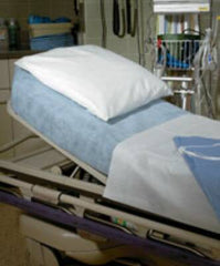 Graham Medical Products Stretcher Sheet Snug-Fit® Fitted 40 X 89 Inch Blue Nonwoven Fabric Disposable
