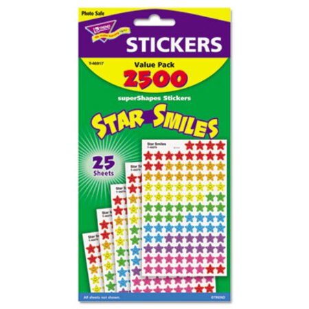 TREND® Sticker Assortment Pack, Smiling Star, 2500 per Pack