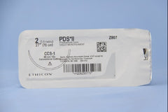 Suture with Needle PDS II Absorbable Uncoated Violet Suture Monofilament Polydioxanone Size 2 27 Inch Suture 1-Needle 60 mm Length 1/2 Circle Conventional Cutting Sternum Needle