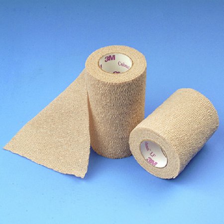 DeRoyal Cohesive Bandage 3M™ Coban™ 4 Inch X 5 Yard Standard Compression Self-adherent Closure Tan Sterile