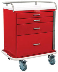 Harloff Emergency Cart Steel 38.25 X 22 X 32 Inch Red