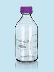 VWR International Media Storage Bottle VWR® Wide Mouth Borosilicate Glass 500 mL (16 oz.) - M-1130448-1569 - Case of 10