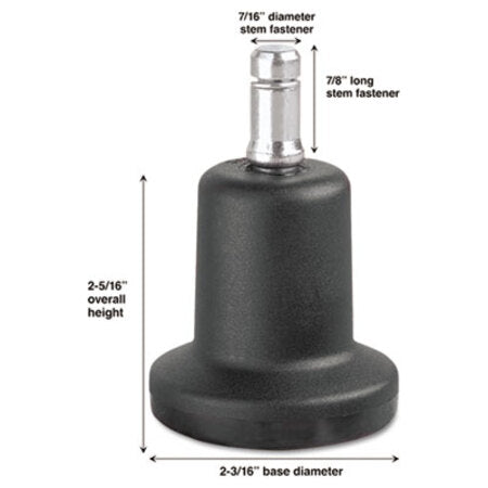 Master Caster® High Profile Bell Glides, B Stem, 110 lbs/Glide, 5/Set