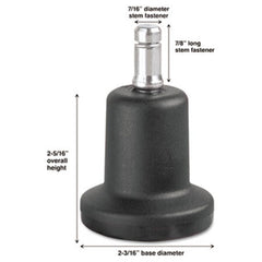 Master Caster® High Profile Bell Glides, B Stem, 110 lbs/Glide, 5/Set