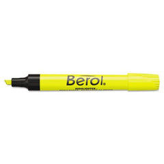 Berol 4009 Chisel Tip Highlighter, Chisel Tip, Fluorescent Yellow, Dozen