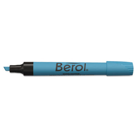 Berol 4009 Chisel Tip Highlighter, Chisel Tip, Blue, Dozen