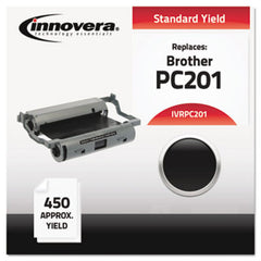 Innovera® Compatible Black Thermal Transfer Print Cartridge, Replacement for Brother PC201, 450 Page-Yield