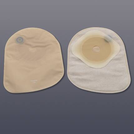 Hollister Filtered Stoma Cap Contour I™ Beige Odor-Barrier Pouch with SoftFlex, Barrier Opening 1-15/16 Inch, Cap Size 4 Inch