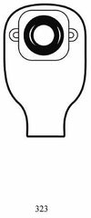 Hollister Colostomy Pouch Karaya 5 One-Piece System 9 Inch Length 1-1/2 Inch Stoma Drainable