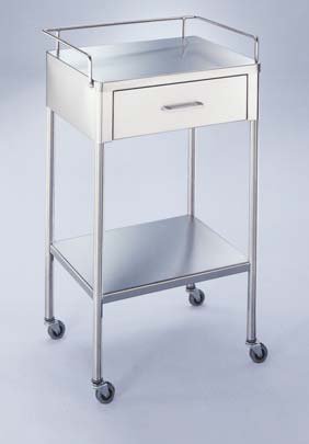 Blickman Anesthesia Utility Table Ferguson 20 X 16 X 34 Inch Stainless Steel 1 Drawer - M-169827-1037 - Each