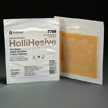 Hollister Skin Barrier Wafer Hollihesive™ Trim to Fit, Standard Wear Adhesive Without Tape Without Flange Universal System Hydrocolloid Without Opening 4 X 4 Inch