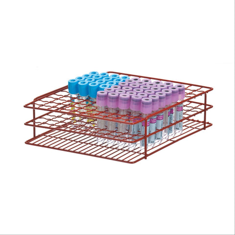 16mm Jumbo Wire Tube Rack For 16mm/10mL • Holds 120 • 9.25"L x 7.75"W x 2.5"H ,1 Each - Axiom Medical Supplies