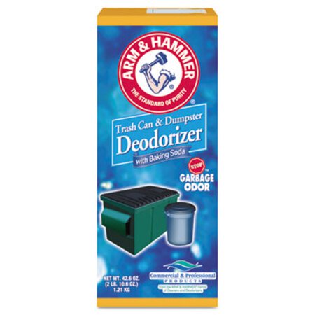 Hammer™ Trash Can and Dumpster Deodorizer with Baking Soda, Sprinkle Top, Original, Powder, 42.6 oz Box, 9/Carton