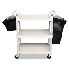 Rubbermaid® Commercial Xtra Utility Cart, 300-lb Capacity, Three-Shelf, 20w x 40.63d x 37.8h, Gray