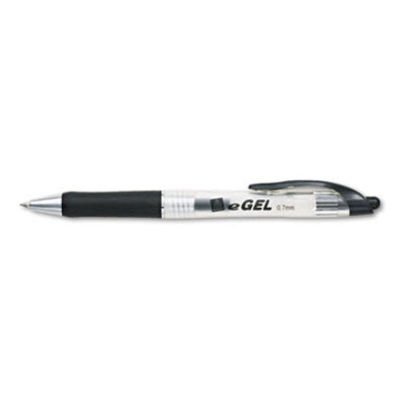 Avery® eGEL Retractable Gel Pen, Medium 0.7mm, Black Ink, Black Barrel