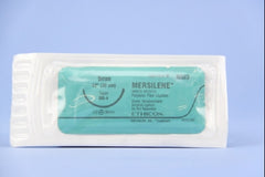 Suture with Needle Mersilene Nonabsorbable Uncoated White Suture Braided Polyester Size 5 - 0 12 Inch Suture 1-Needle 36.4 mm Length 1/2 Circle Taper Point Needle