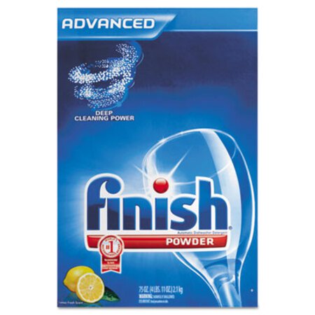 Finish® Automatic Dishwasher Detergent, Lemon Scent, Powder, 2.3 qt. Box, 6 Boxes/Ct