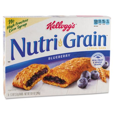 s® Nutri-Grain Soft Baked Breakfast Bars, Blueberry, Indv Wrapped 1.3 oz Bar, 16/Box