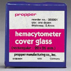 Propper Manufacturing Hemacytometer Cover Glass Rectangle 20 X 26 mm