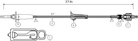 ICU Medical Secondary Administration Set 15 Drops / mL Drip Rate 37 Inch Tubing Without Ports - M-512284-3371 - Case of 50