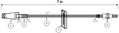 ICU Medical Extension Set 7 Inch Tubing DEHP-Free - M-500908-4843 - Case of 50