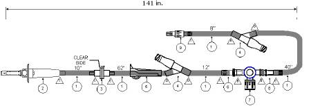 ICU Medical Primary Administration Set 15 Drops / mL Drip Rate 141 Inch Tubing - M-511993-4767 - Case of 50