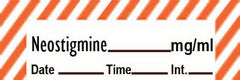 Precision Dynamics Drug Label Timemed Anesthesia Label Tape Neostigmine mg/mL Date_Time_Int_ Red / White 1/2 X 1-1/2 Inch - M-173554-1038 - Roll of 1