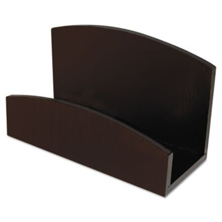 Artistic® Eco-Friendly Bamboo Curves Business Card Holder, Capacity 50 Cards, Espresso