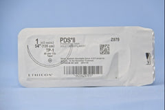 Suture with Needle PDS II Absorbable Uncoated Violet Suture Monofilament Polydioxanone Size 1 54 Inch Suture 1-Needle 65 mm Length 1/2 Circle Taper Point Needle