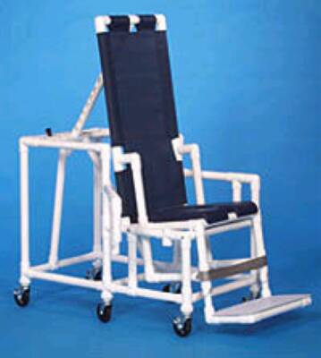 IPU Shower Chair ipu® Fixed Arm PVC Frame Reclining Back 26 Inch Seat Width