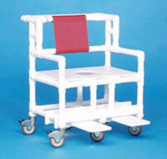 IPU Bariatric Shower Chair ipu® Fixed Arm PVC Frame Mesh Back 28 Inch Seat Width