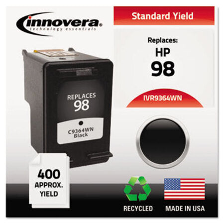 Innovera® Remanufactured Black High-Yield Ink, Replacement for HP 98 (C9364A), 400 Page-Yield