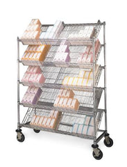 Intermetro Industries Suture Cart Chrome 18 X 48 X 70 Inch Silver 18 X 48 Inch Wire Shelves